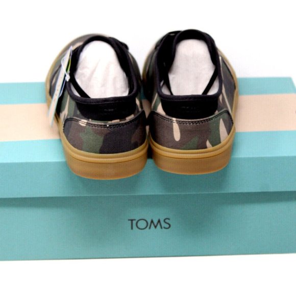 Tom’s Carlo Camo Sneakers SIZE 10.5 green woodland camouflage - Picture 9 of 10